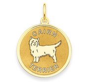 Cairn Terrier Disc Charm or Pendant