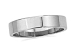 14K White Gold Flat Wedding Bands