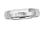 14K White Gold Knife Edge Wedding Bands