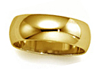 10K Yellow Gold Half Round Wedding Bands