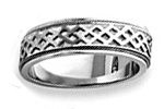 14K White Gold Fancy Wedding Bands