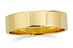 14K Yellow Gold Flat Wedding Bands