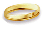 14K Yellow Gold Beveled Edge Wedding Bands