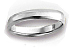 14K White Gold Beveled Edge Wedding Bands