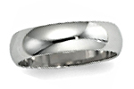 14K White Gold Half Round Wedding Bands